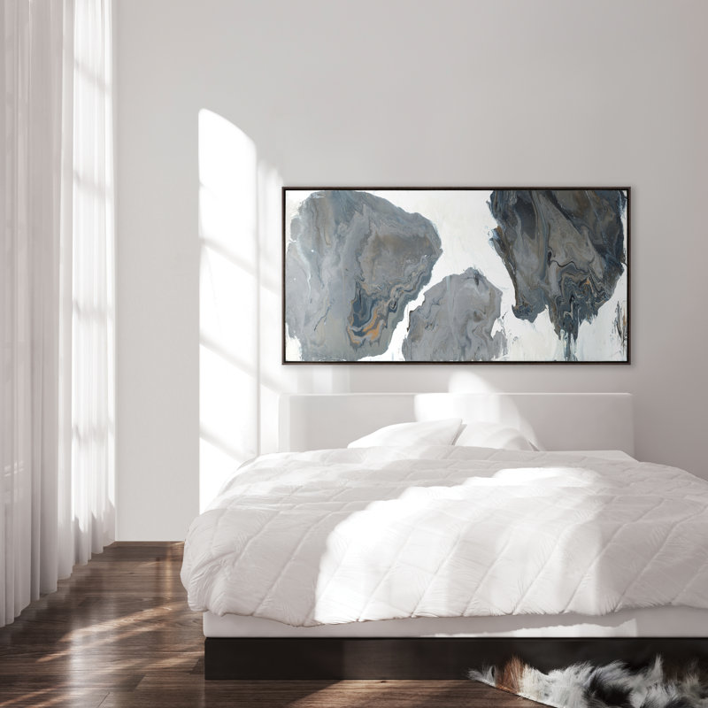 Rain Through Window Print by Bella Lane, Brush Gel Framed, 41.5" H x 81.5" W x 1.5" D