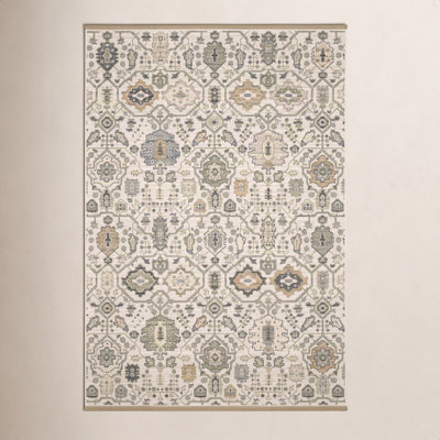 Abena Ivory Gold Oriental Wool Rug