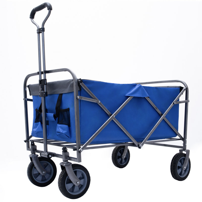 Chariot de camping pliant polyvalent pour l'extérieur, Bleu très foncé