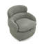 Swivel Storage Accent Chair with Casters, Upholstered Single Lounge Armchair with Hidden Storage, Ergonomic Curved Backrest for Living Room Bedroom Reading Nook, Multiple Color Options