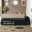 Canapé-lit 70,10 po rembourré convertible avec repose-pieds pliable-289326733