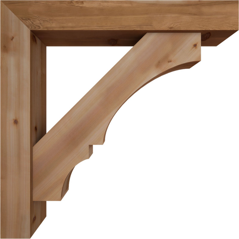 Support de bloc Balboa avec entretoise décalée, 44 x 44, Cèdre rouge occidental de l 7 1/2 po (lisse)