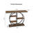 Walnut & Black 5-tier Open Back Horizontal Metal Mdf Console Shelf