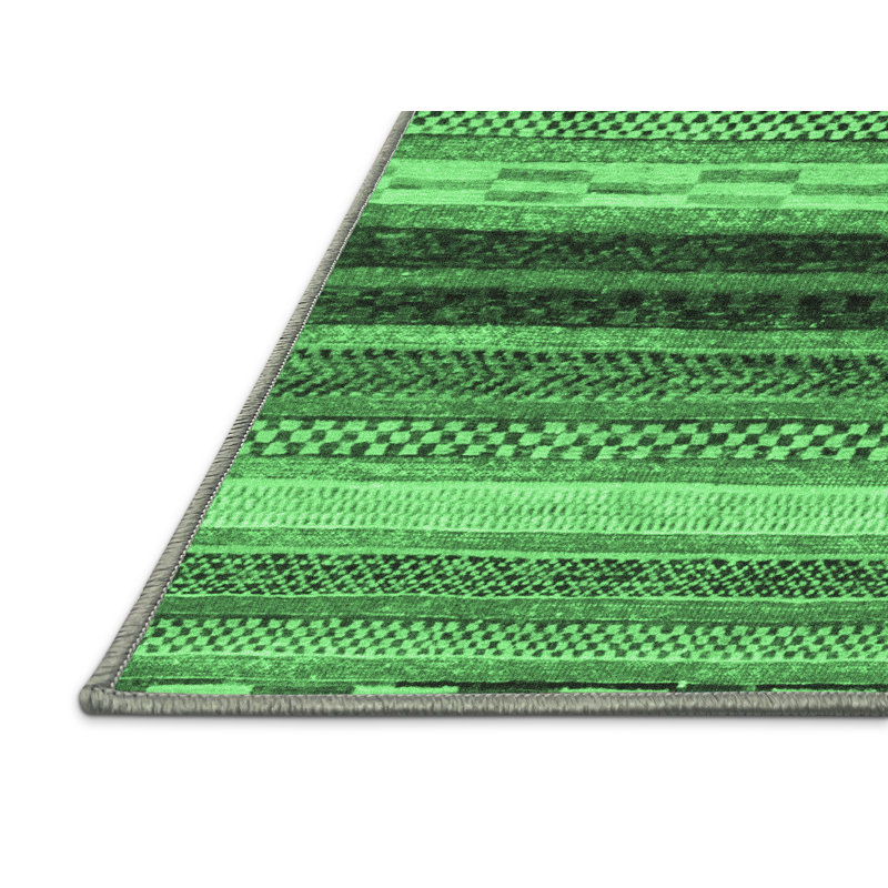 Washable Geometric Indoor Rug, Rectangle 3' x 5'