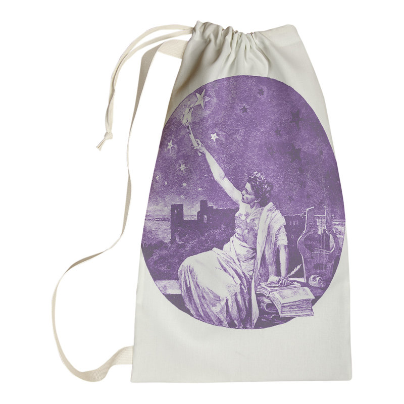 Sac à linge déesse rétro rouge, Grand (H 76,5 po x l 29,5 po x P 1,5 po), Mauve