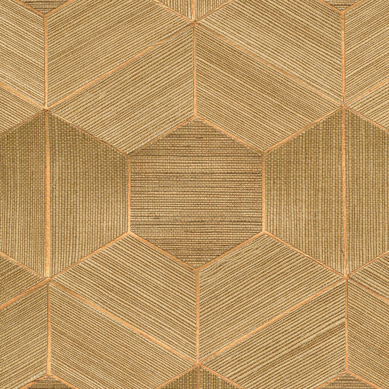 Loom Geometric Grass Cloth Wallpaper Roll