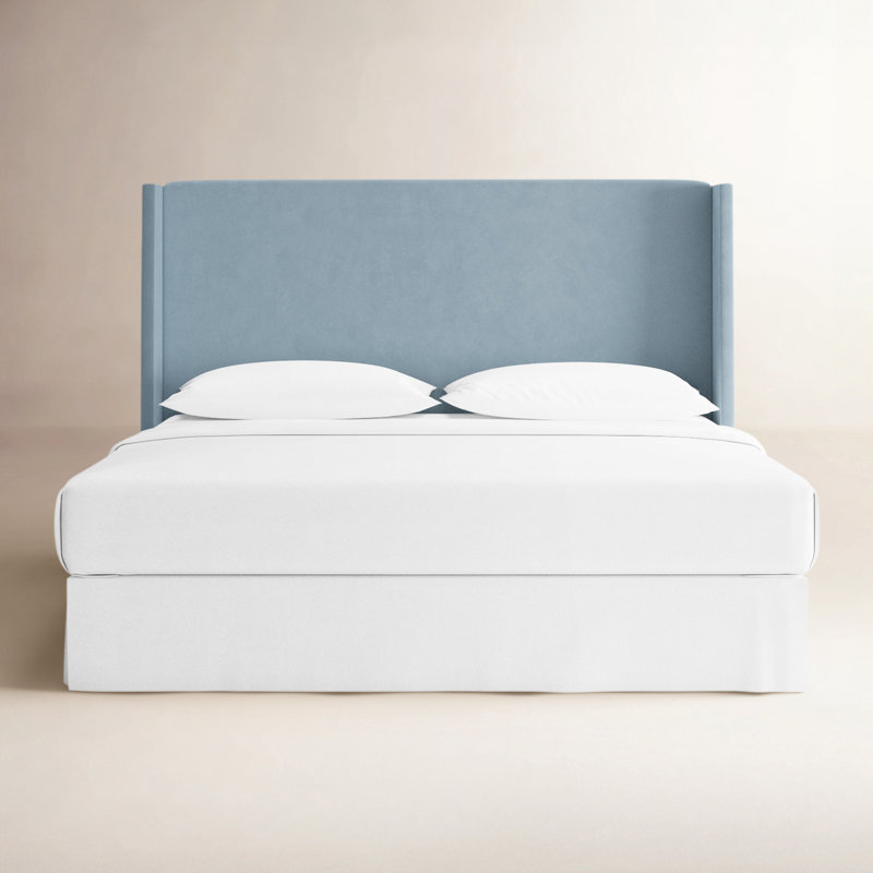 Tête de lit Wilburg Faine, Velours océan classique, Très grand