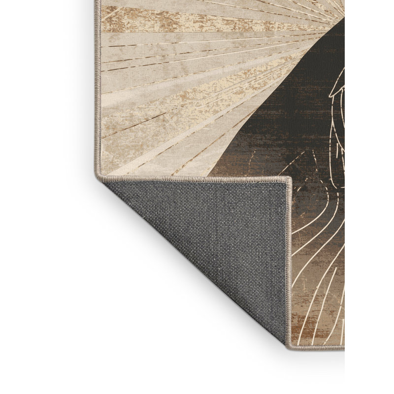 Tapis moelleux doux et moelleux Adriel Peacock, 2 x 5