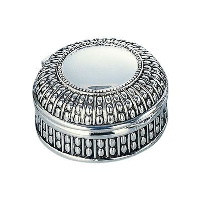 Boîte à bijoux ronde perlée antique