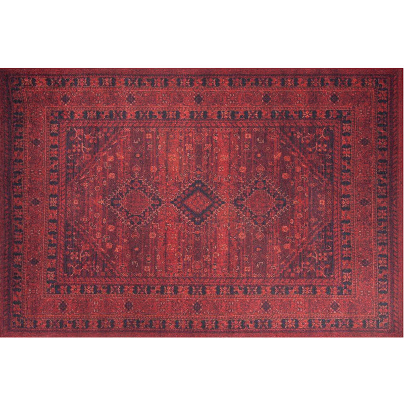 Luxurious Machine Washable Area Rug, 4.9 x 7.5 Feet, 100% Polyester, 1850 g/m², Pile Height: 0.2 inches | Eco-Friendly Recycled Poly Cotton Backing | Perfect for Living Room & Bedroom, Soft and Durable Design