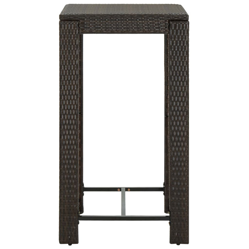 Adhern Rattan Bar Table, Dark Brown