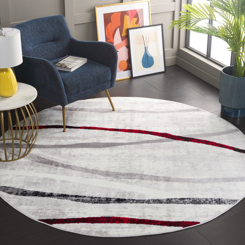 Skyler Performance Abstract Rug, Round 6'7"