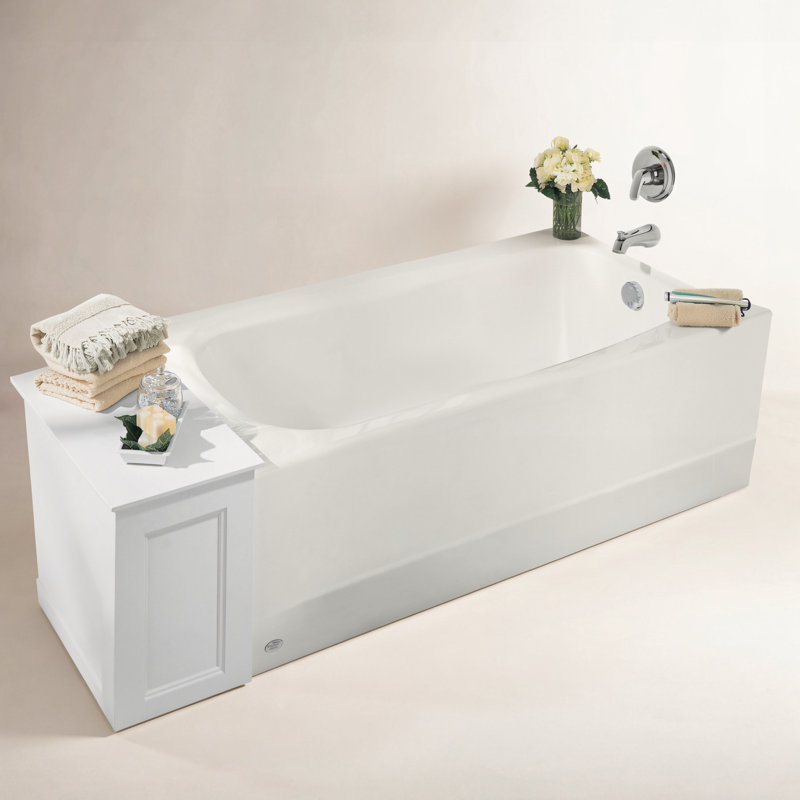 Cambridge 60'' x 32'' Soaking Vitreous China Bathtub, Right, White