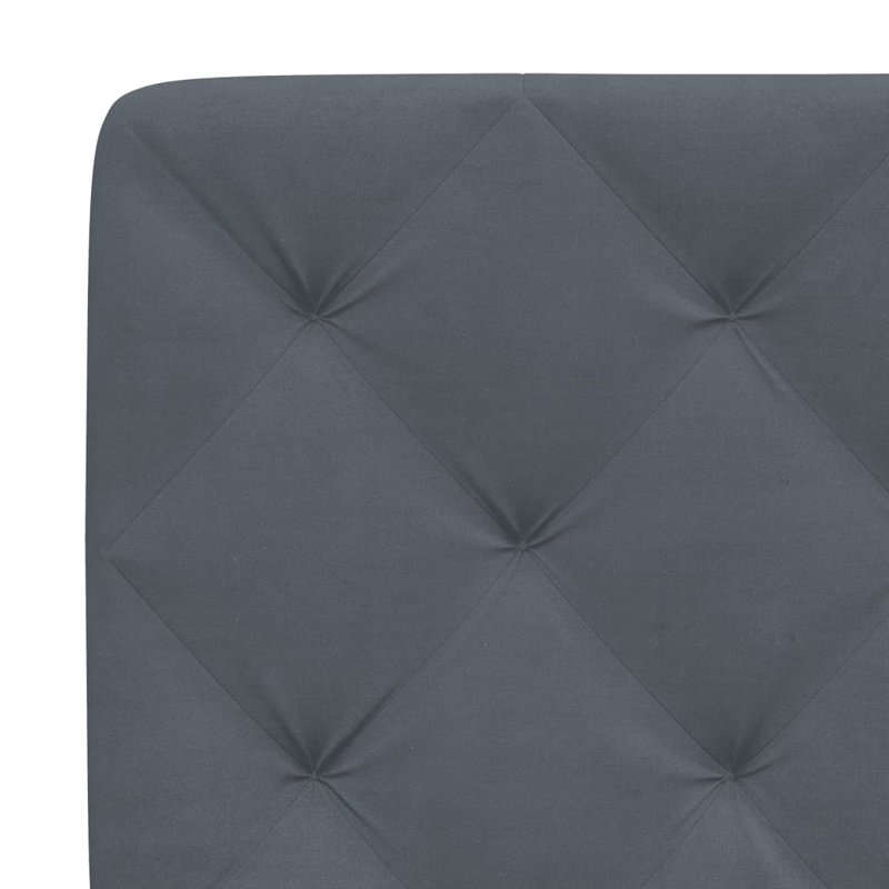 vidaXL Headboard Cushion Piran Dark Grey 137 cm Velvet, Dark Gray, Full