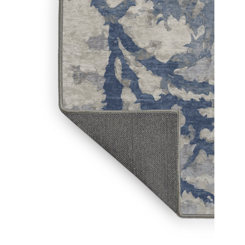 Tapis gris soyeux et moelleux, Carré 7 pi