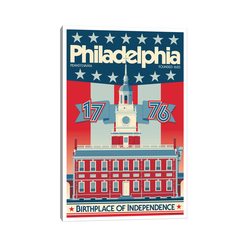 Philadelphia Independence Hall Travel by Jim Zahniser - Print on Canvas, 45.72cm H x 30.48cm W x 1.91cm D, Wrapped Canvas