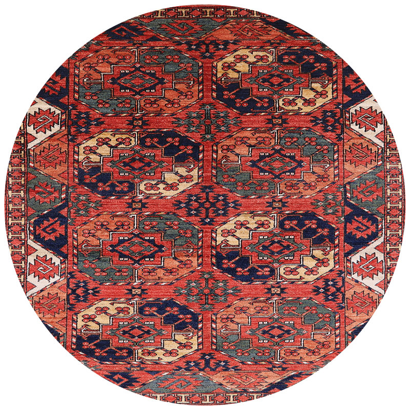 Southwestern Indoor Rug, Round 7'