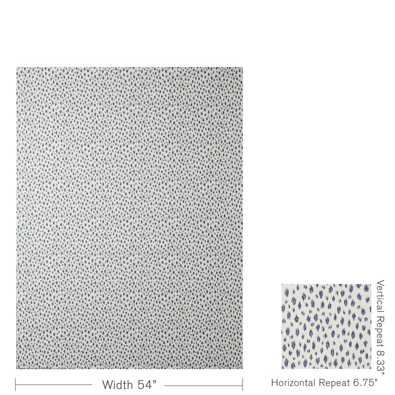 Granville Weaves Honfleur Cotton Blend Fabric, Navy