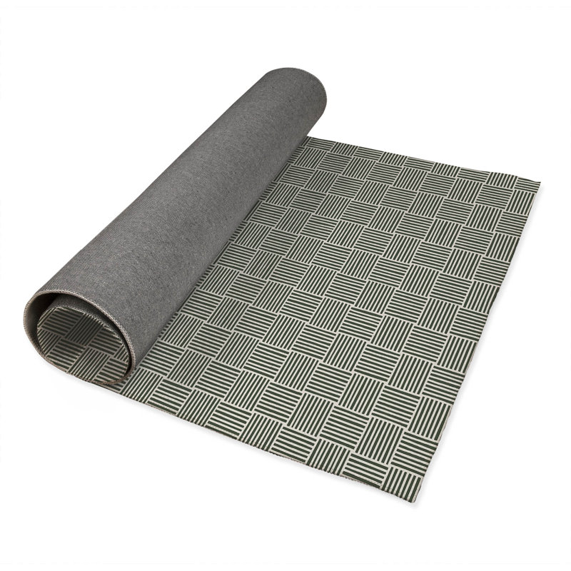 Gridblocked Kids Play Mat, Rectangle 36" x 60", Chimichurri/Green