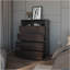 Commode 4 tiroirs en noyer teinté avec tablette ouverte