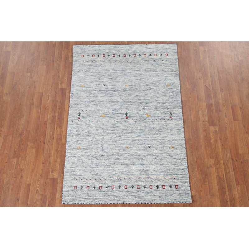 Handmade Gabbeh Indian Area Rug 4x6