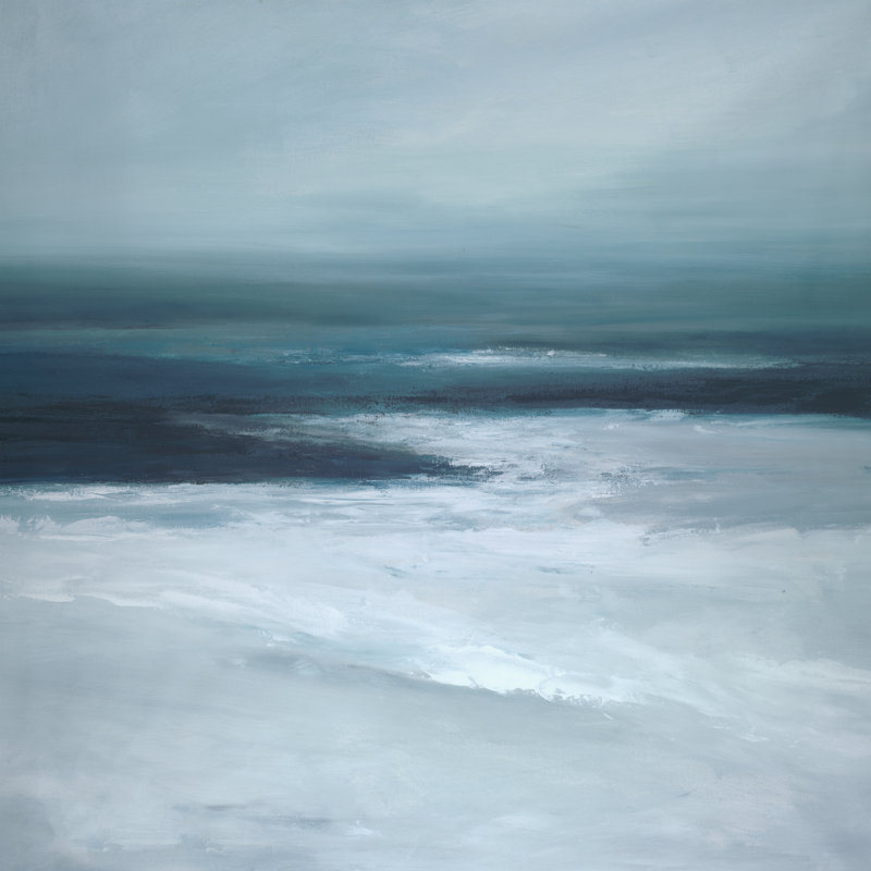 Night Beach by Suzanne Wilkins - Wrapped Canvas Painting, 30cm H x 30cm W