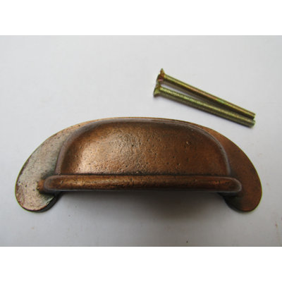 Lipped Rear Fix Cup Pull Handle Black Antique