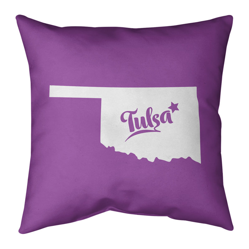 Housse de coussin carré en lin, Tulsa, 26 po x 26 po, Violet