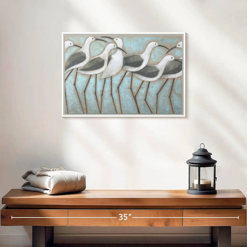 Défilé côtier, Cadre flottant blanc, 19 po x 13 po