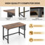 1 Pcs Rolling Computer Desk Metal Frame Pc Laptop Table Wood Top Study Workstation