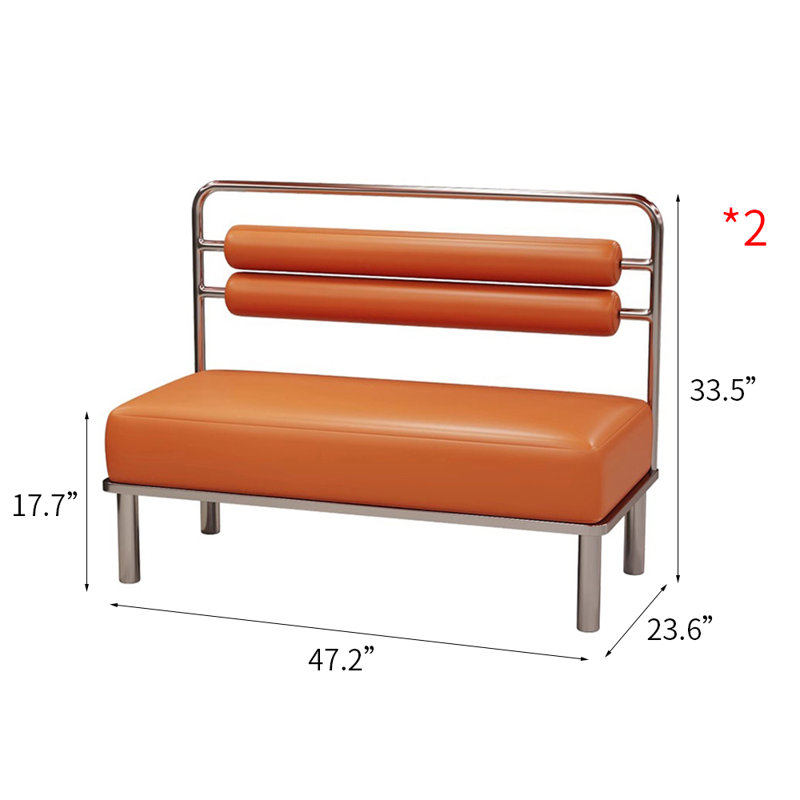 Banc de rangement orange