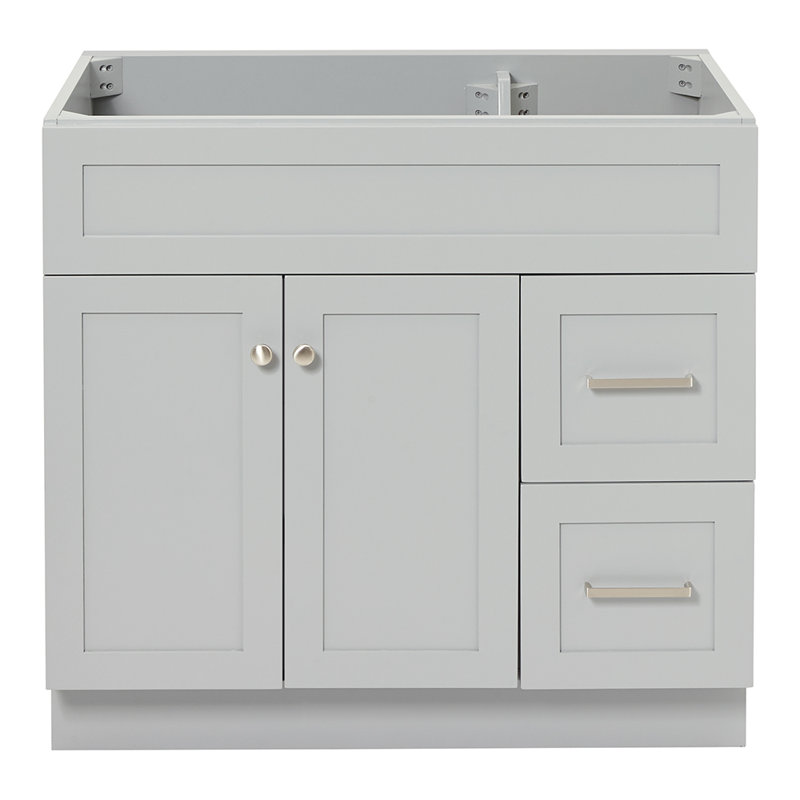 Base de meuble-lavabo simple 36 po Paulla, Gris