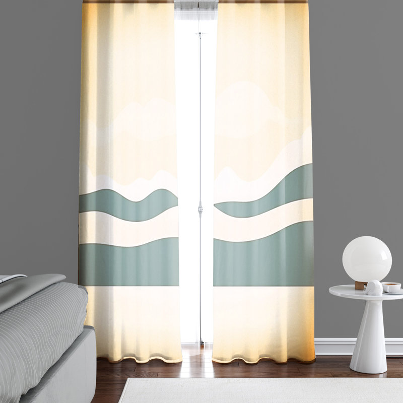 Paire de rideaux semi-transparents Besaraba, L 40 po x L 82 po