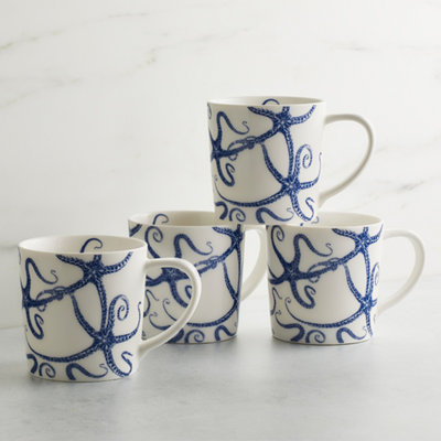 Starfish Handmade Porcelain Coffee Mug