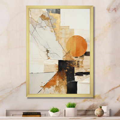 «Yellow Radiant Sunset Dream 1 - Collages abstraits», art mural