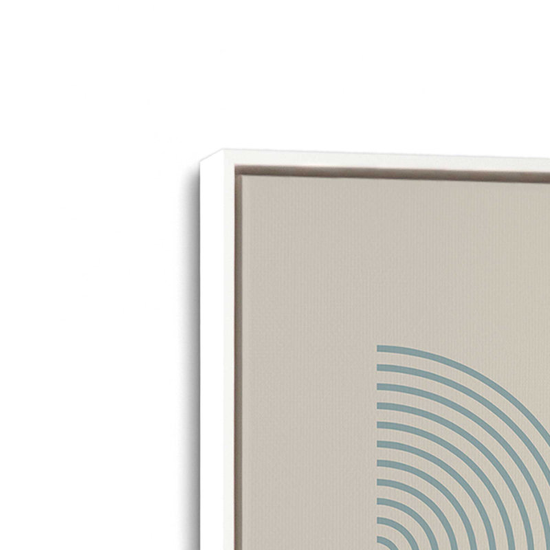 Ensemble de 2 pièces Bauhaus Flow and Composition in Midnight, Cadre flottant blanc opaque, H 19 po x l 26 po
