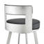 Tabourets de bar pivotants modernes, similicuir noir et acier pour la cuisine