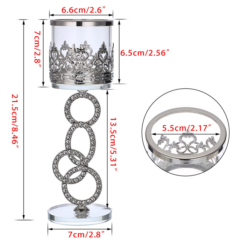 Veyo Crystal Tabletop Candlestick
