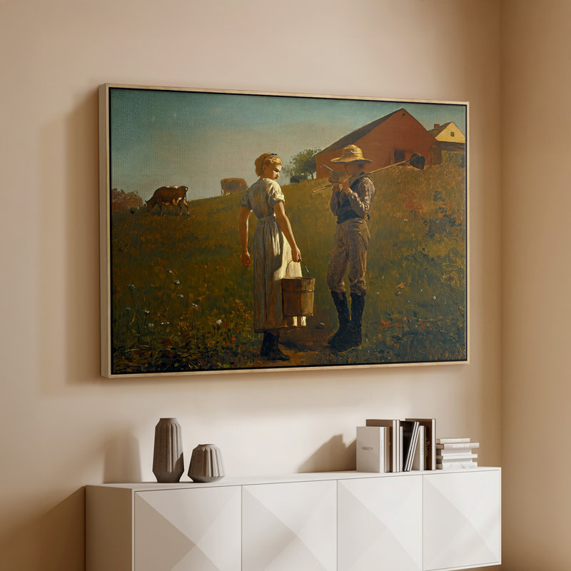 A Temperance Meeting, 1874 - Winslow Homer, toile tendue avec châssis, 26 x 40, Naturel