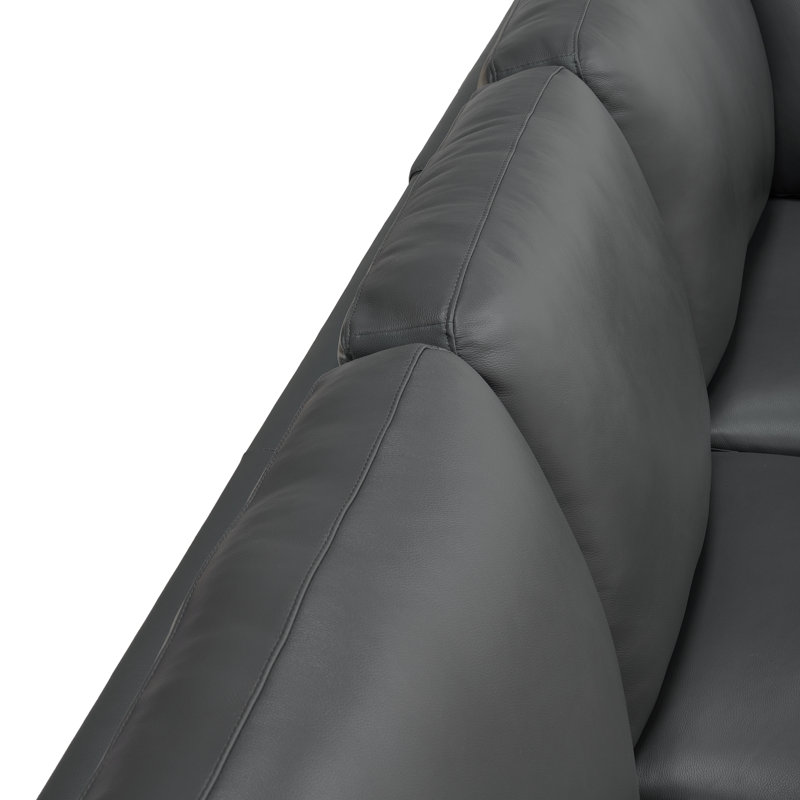 Canapé modulaire de coin avec repose-pieds Aness, Blue Grey