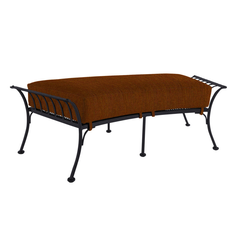 Monterra Outdoor Ottoman, Graphite, Alcazar Redwood