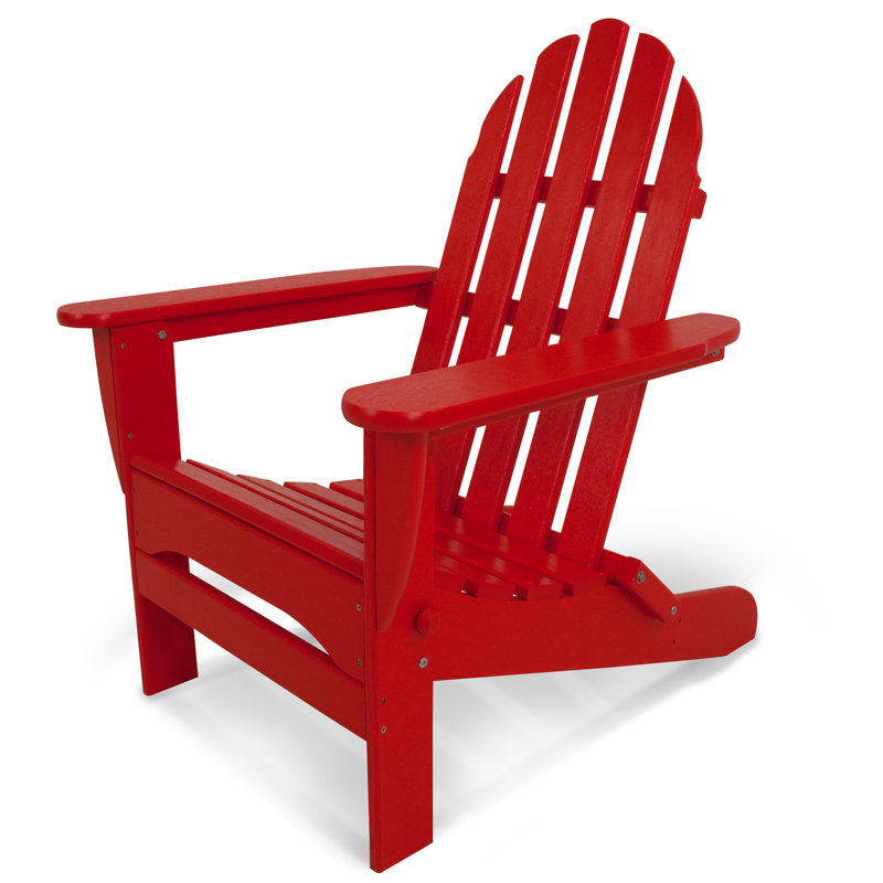 POLYWOOD Classics Folding Adirondack, Sunset Red