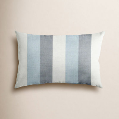 New Sunbrella 2023 Striped Sunbrella® Indoor/Outdoor Lumbar Throw Pillow