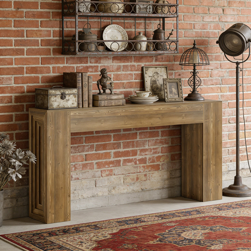 Rustic Sofa Hallway Table with Stable Legs
