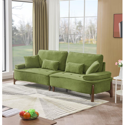 103 inch comfortable deep seated sofa with pillow, suitable for bedroom, living room, apartment, office, dormitory decoration