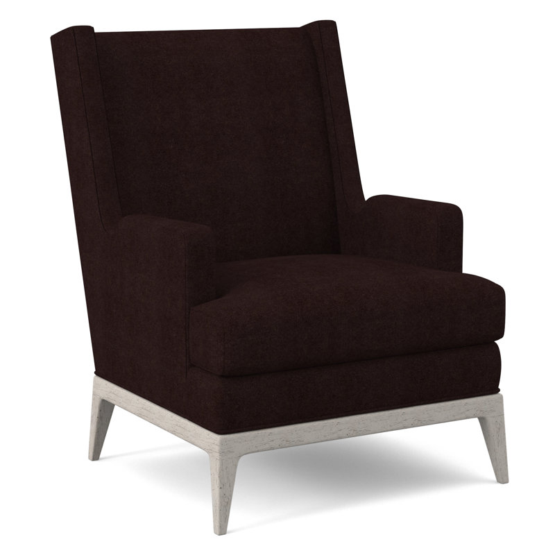 Cooper Upholstered Wingback Chair, Margaret Mahogany, Bisque