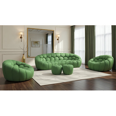 Yocelyn 3 Piece Curved Living Room Set by Orren Ellis