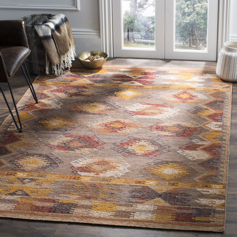 Tapis crème tissé à la main Elan, Rectangle 4 pi x 6 pi