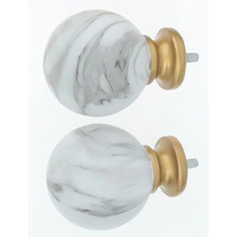 Kameria Adjustable Single Curtain Rod, 28" - 48", Royal Gold