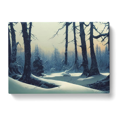 Blissful Winter Forest - Wrapped Canvas